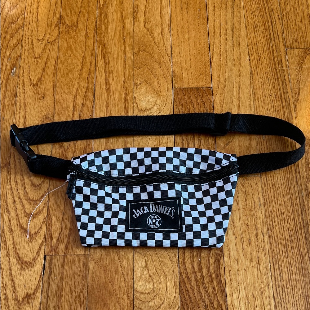 Jack Daniels Black and White Checkered Fanny Pack
